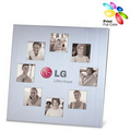 Multi Windows Brushed Aluminum Photo Frame (8 Photo Capacity)